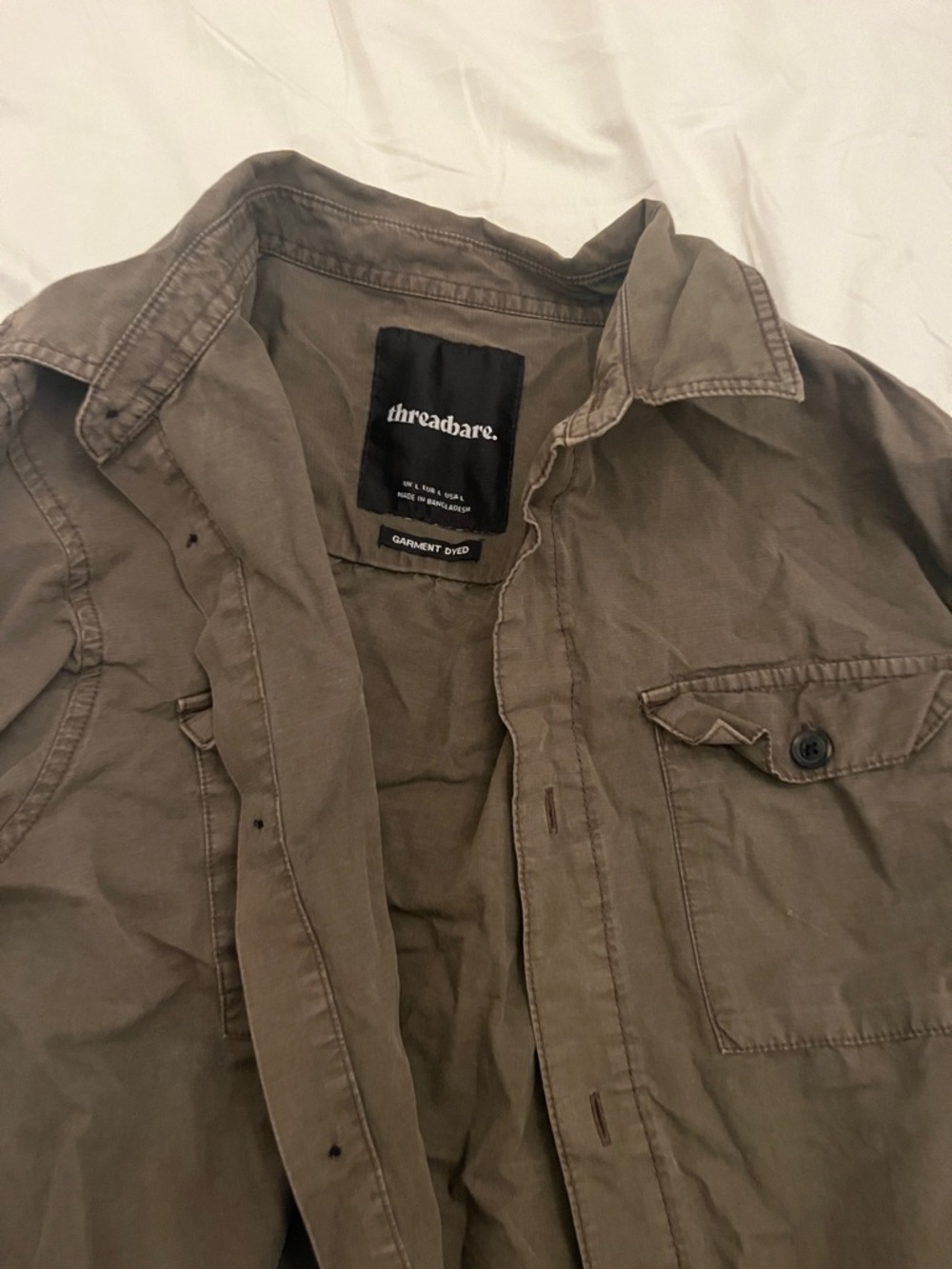Threadbare Men's Olive Military Field Jacket